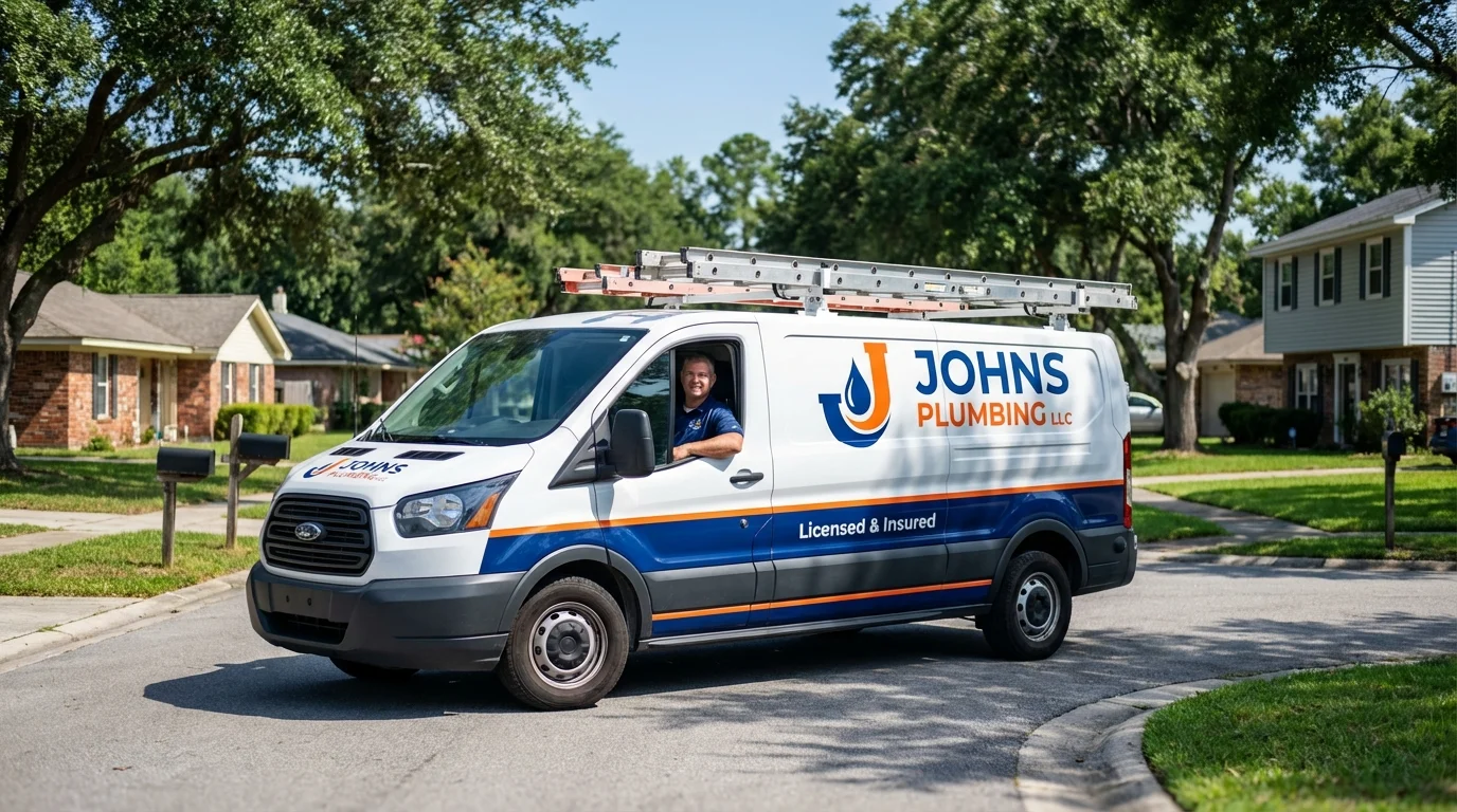 Johns Plumbing LLC service van in Woodward, OK